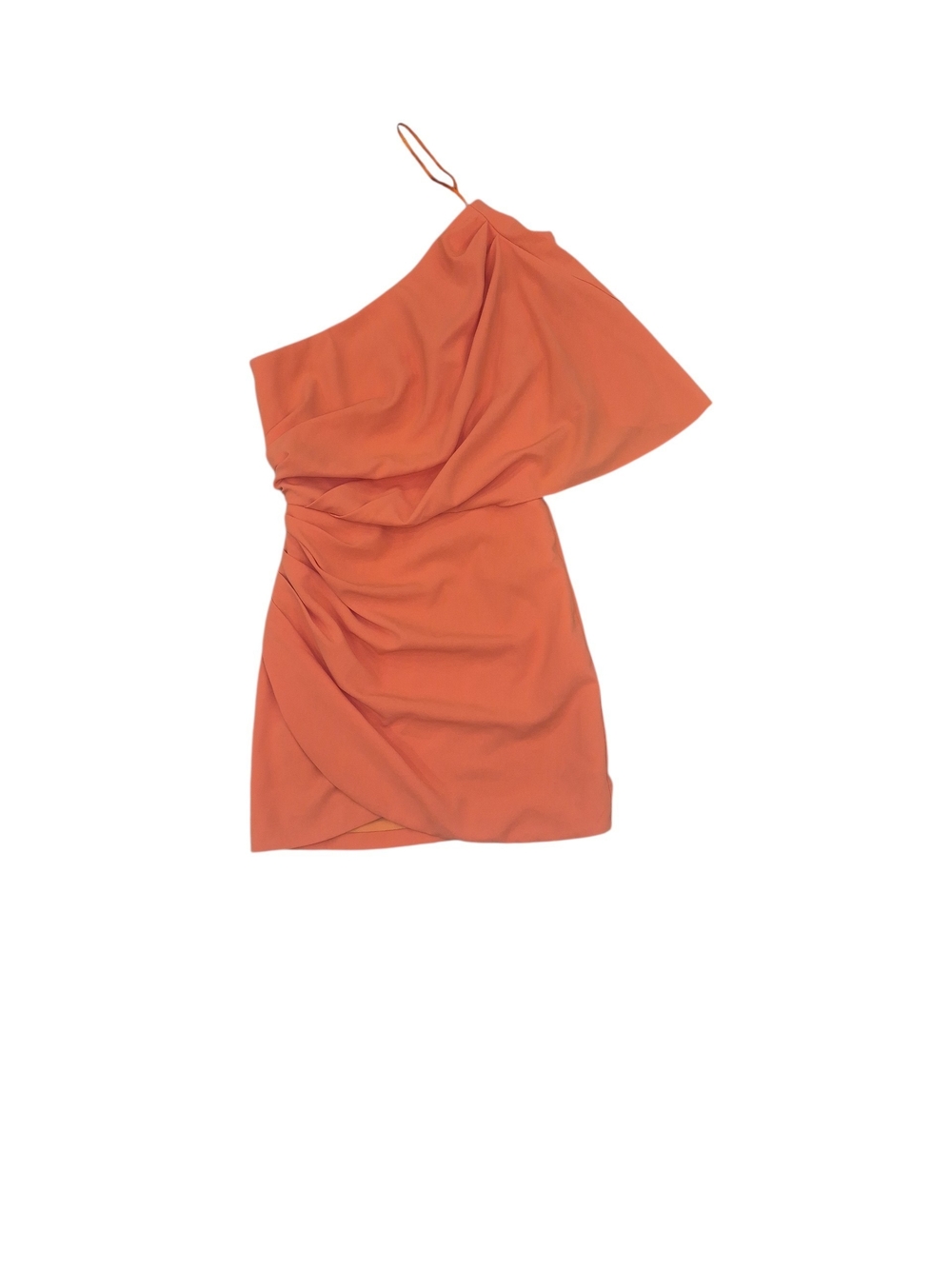 DO+BE One-Shoulder Draped Mini Dress in Mango